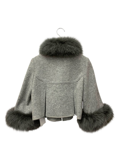 トゥービーシック ZKA23-953-07 コート グレー ショート フォックス レッキスラビット ファー 2way IT24TM55C0XN