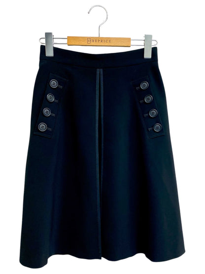 フォクシーニューヨーク collection Stretch Suiting Skirt With Piping 35625 スカート 38 ブラック スカート ITQHM43JPZ6O
