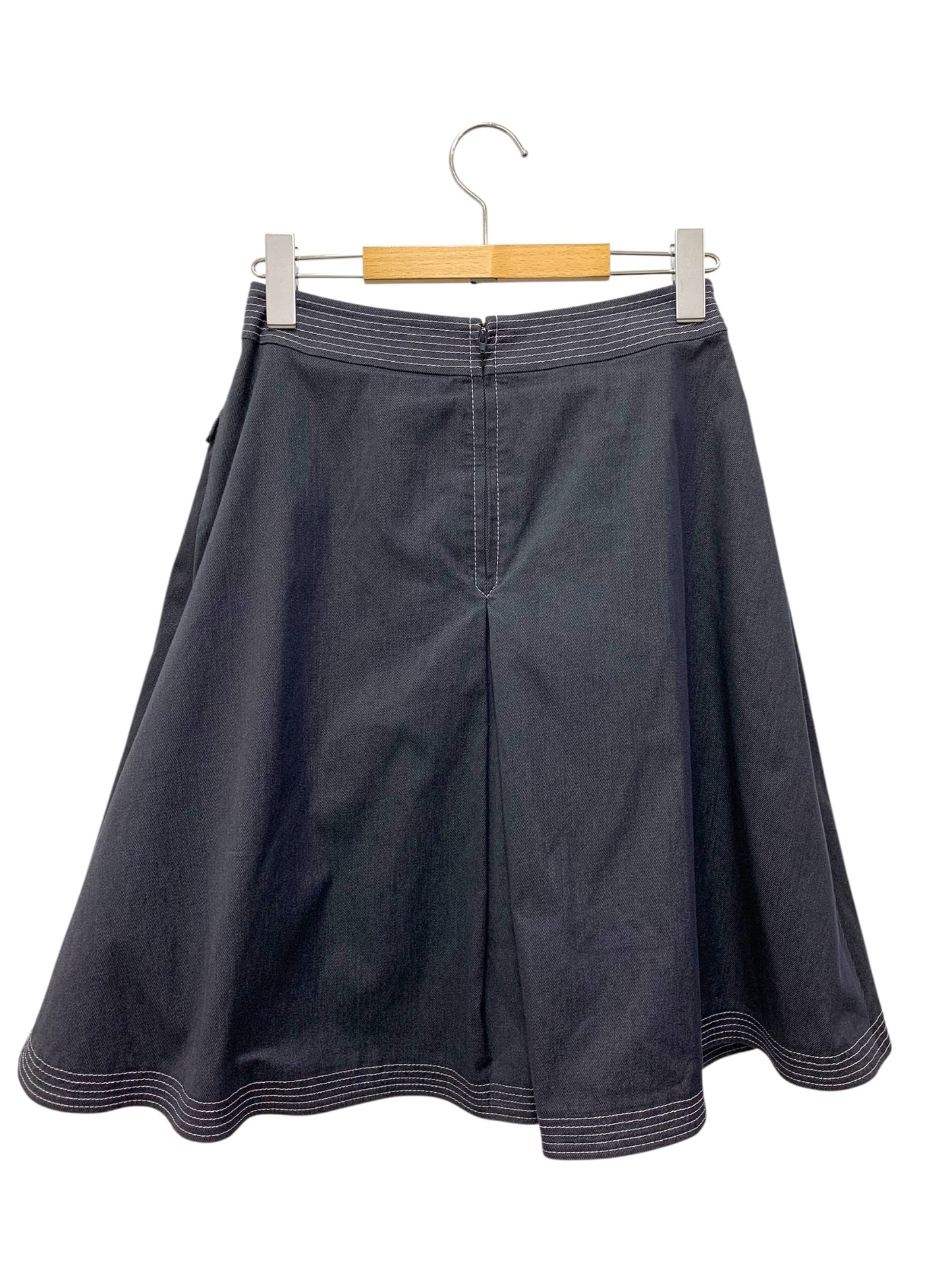 トゥービーシック W5S15-350-29 デニムスカート 40 ネイビー ウエストリボン レース ITZPC9ISJHYS 【SALE】