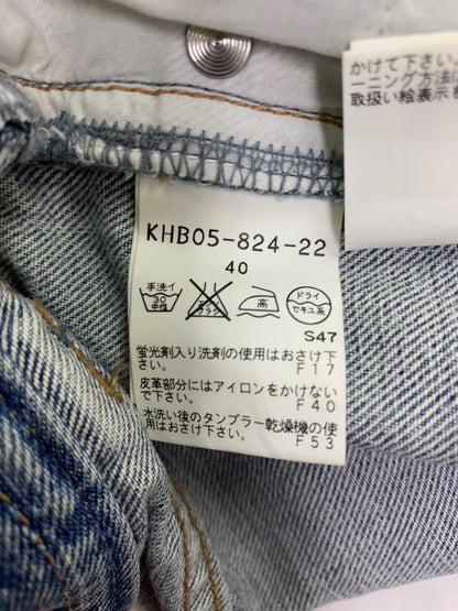 エポカ KHB05-824-22 デニムパンツ 40 ブルー ダメージ加工 ITYNXSOFLIMG