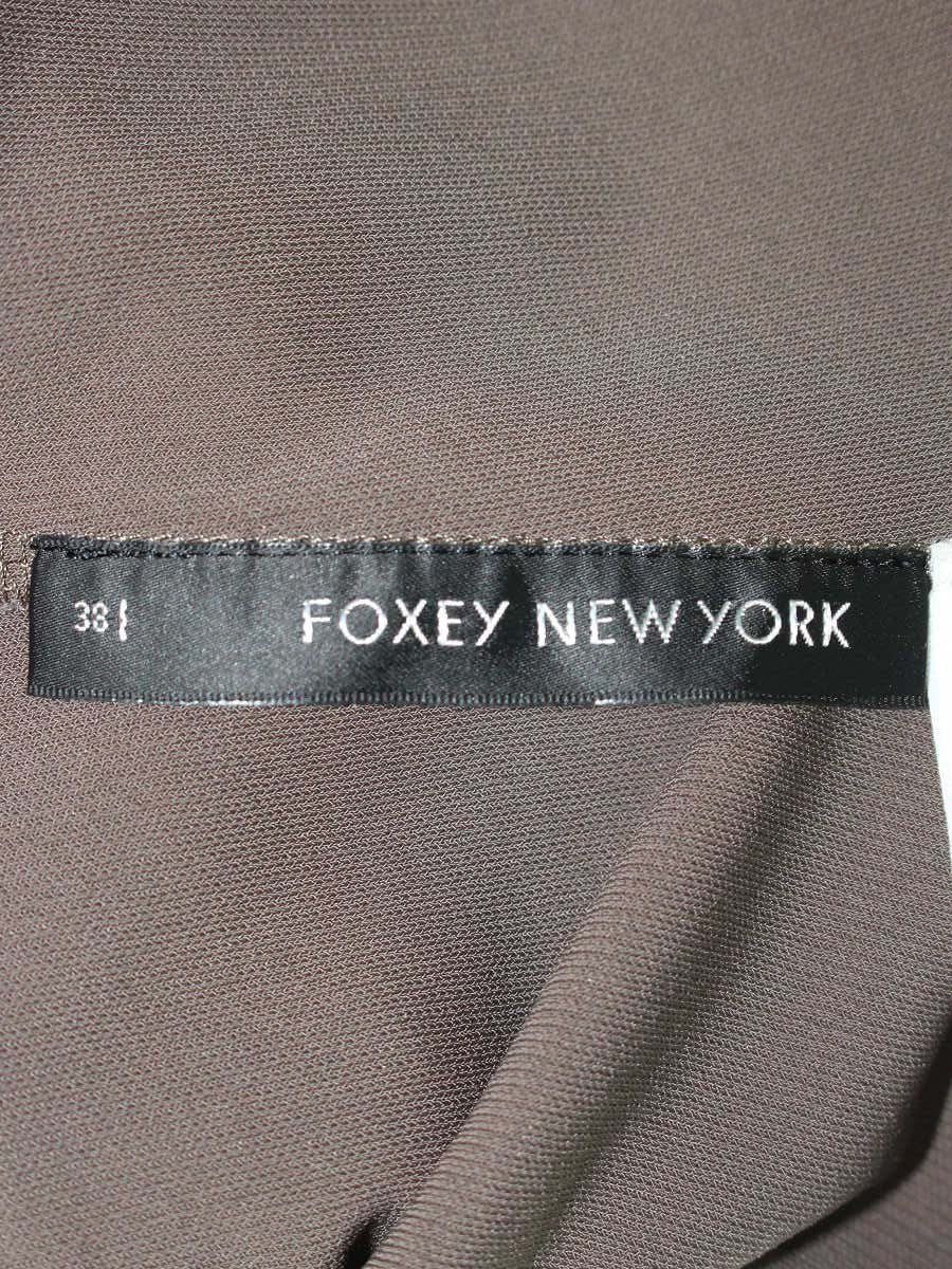 フォクシーニューヨーク Tuck Sleeve Top 27125 トップス カットソー 38 ブラウン IT31IHV7ABPF