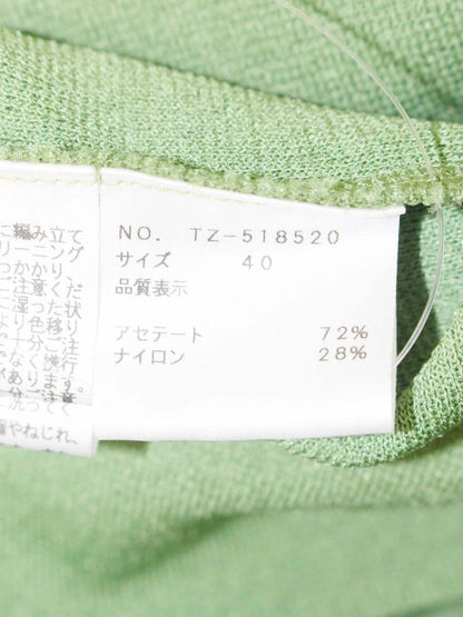 エムズグレイシー 518520 ニット 40 グリーン リブ フリル ITAA7PGIN8YU