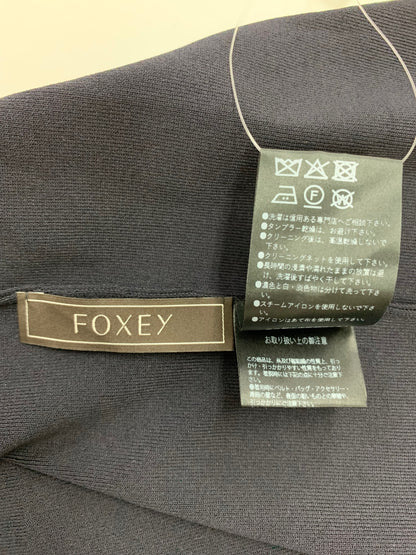 フォクシー Knit Top  Mariage 45338 トップス 40 ネイビー ストレッチ 半袖 ITZ83ADYGW2Q