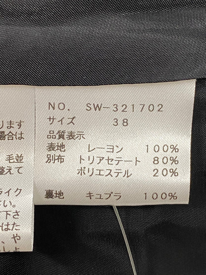 エムズグレイシー 321702 38 ブラック ベロア リボン ワンピース ITJB5IF8NUI2