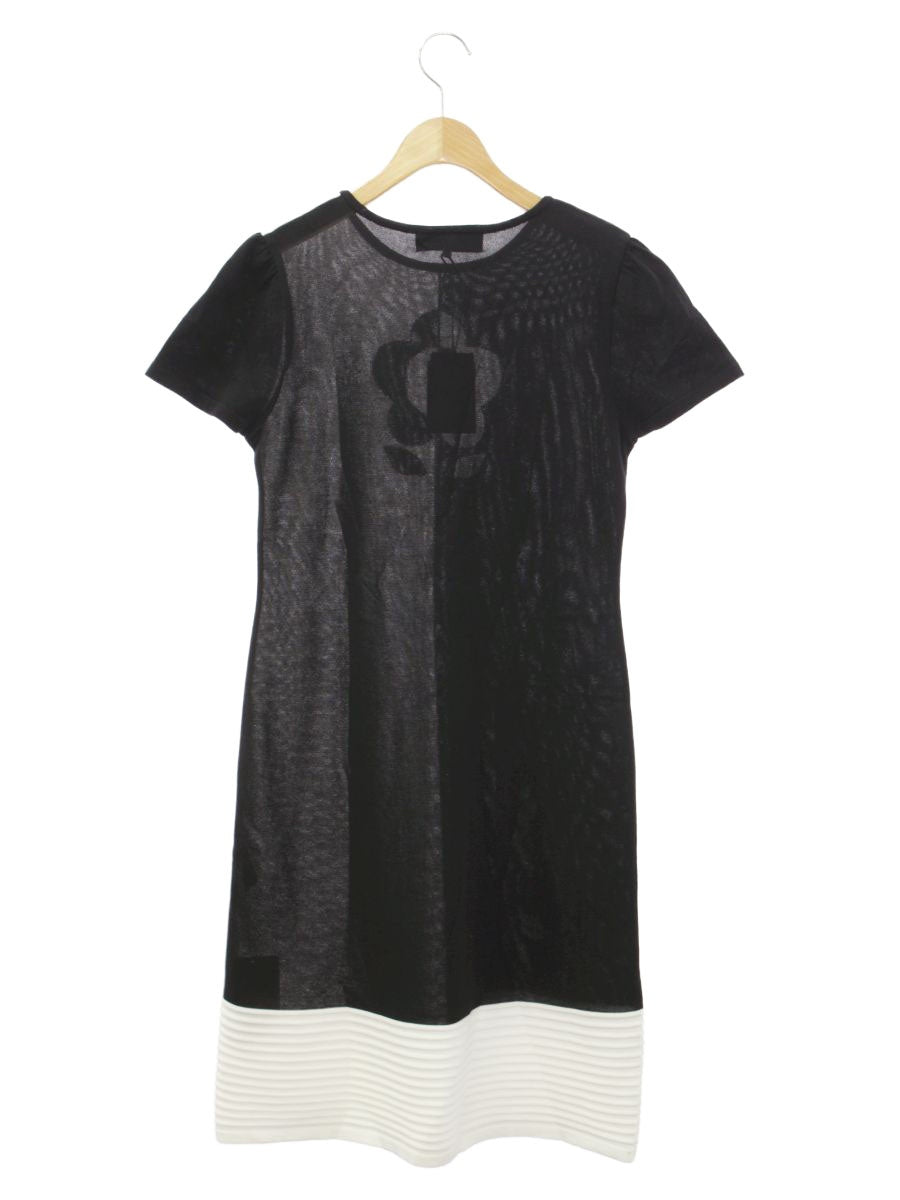 エムズグレイシー Black & White Knit One-piece 918130 ワンピース 40 ブラック/ホワイト ニット ITCSGV9YI5JF