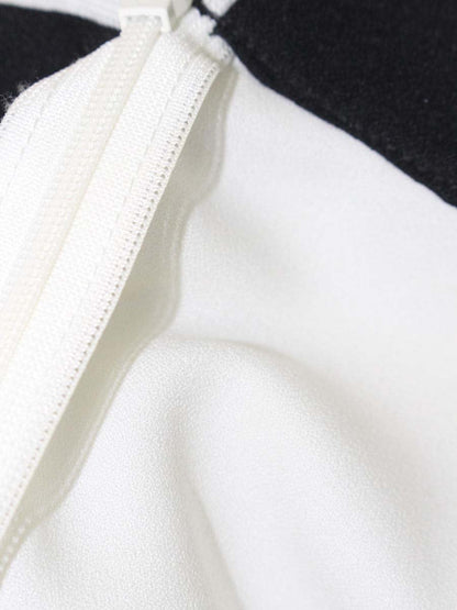 ルネ 5331140 ブラウス 34 ホワイト バイカラー リボン ITRQ2AM93I0E