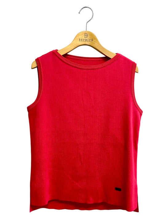 フォクシーブティック Knit Top Affetto 42199 ノースリーブニット 40 レッドピンク SP品 ITLI6O0C0TU2