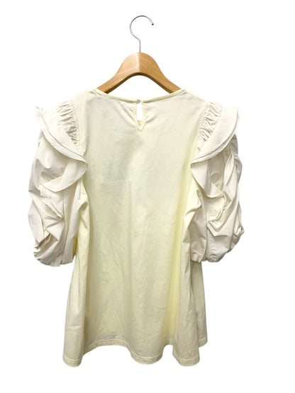 エムズグレイシー 515503 カットソー 38 アイボリー フリル パフスリーブ ITR158HNQHII