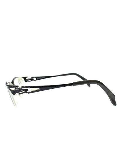 マサキマツシマ MF-1243 メガネ ブラック メタルフレーム ハーフリム（ナイロール）スクエア ITQSTDU04EDG