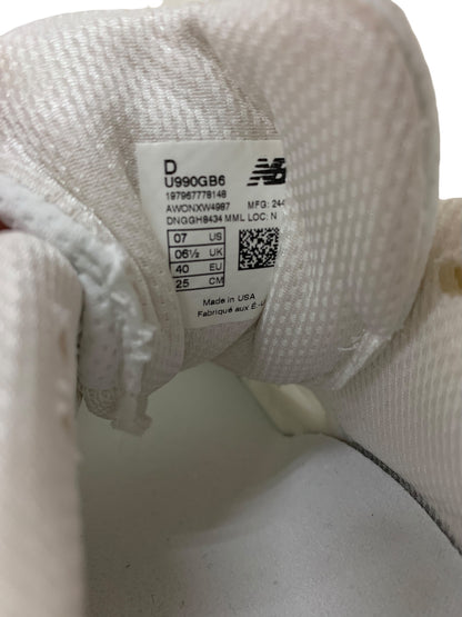 ニューバランス U990GB6 スニーカー 25.0 ホワイト USA製 ITAP87HI1AXB 【SALE】