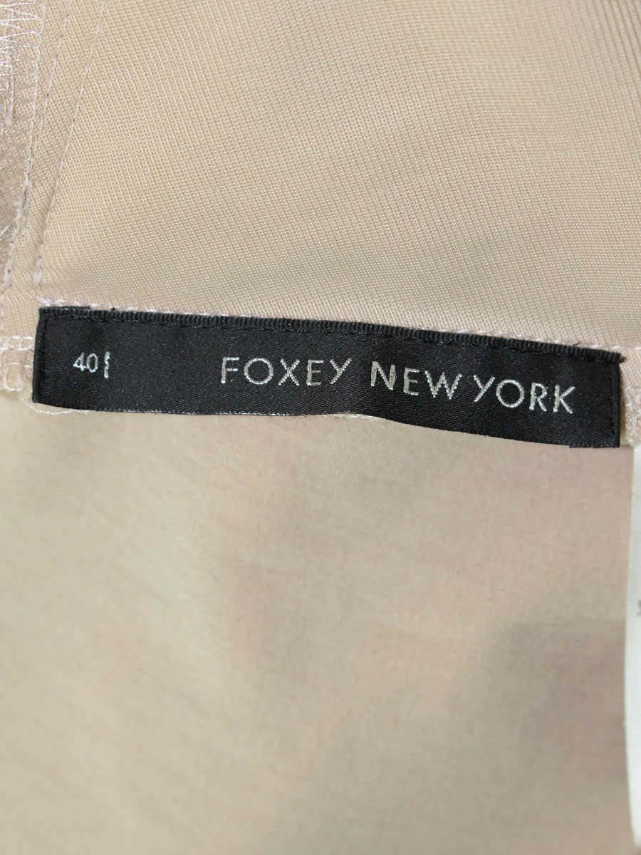 フォクシーニューヨーク シフォンウェーブ 31282 ワンピース 40 ベージュ IT0AJUFR3WX8