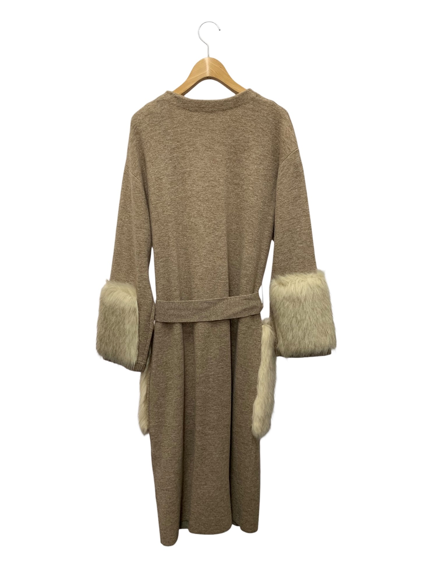 セルフォード GWNT194067 ガウンコート 36 ブラウン エコファー カシミア混 ITLDMW5NMPIG 【SALE】