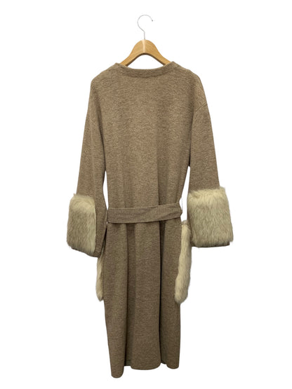 セルフォード GWNT194067 ガウンコート 36 ブラウン エコファー カシミア混 ITLDMW5NMPIG 【SALE】