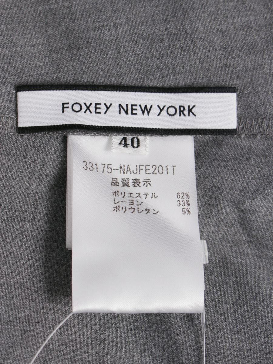 フォクシーニューヨーク ジャケット タキシード 33175 40 グレー ITA9SL7NPE1C