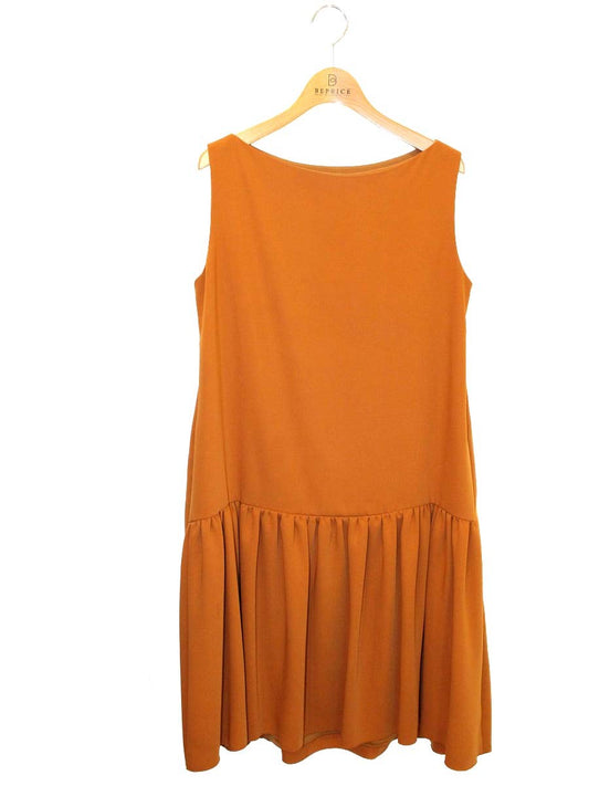 フォクシーニューヨーク Dress 38659 ワンピース 40 オレンジブラウン 2WAY フレア ITKT8R7JWW3I