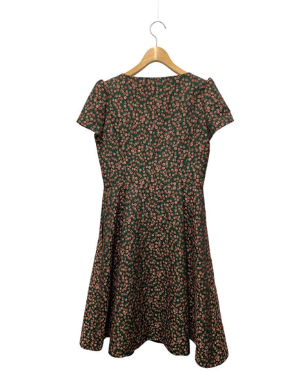 エムズグレイシー 小花柄ジャガードドレス 411520 ワンピース 40 マルチカラー グログラン リボン IT45I49O3A20