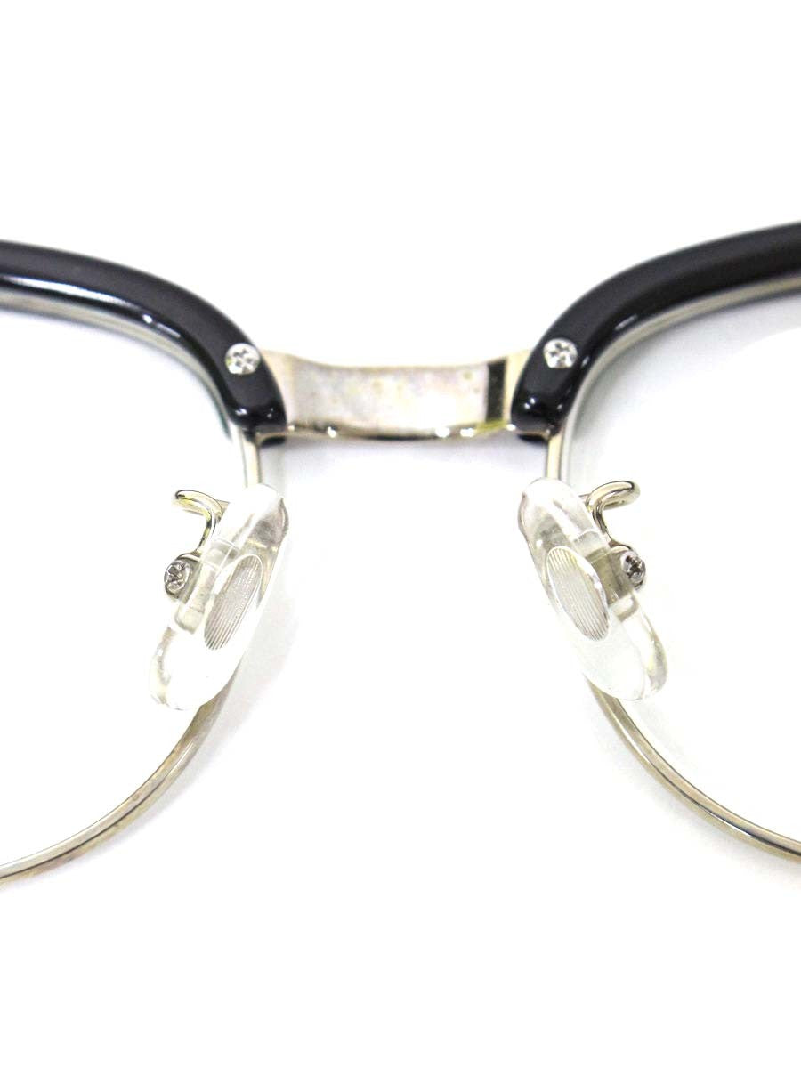 エフェクター delay2 メガネ ブラック セルフレーム ハーフリム ウェリントン IT2AJDXFSU4E