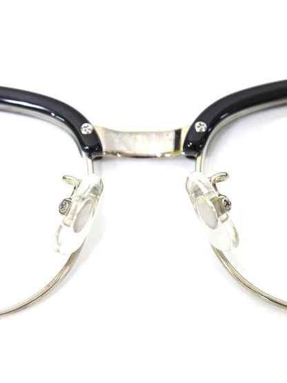 エフェクター delay2 メガネ ブラック セルフレーム ハーフリム ウェリントン IT2AJDXFSU4E