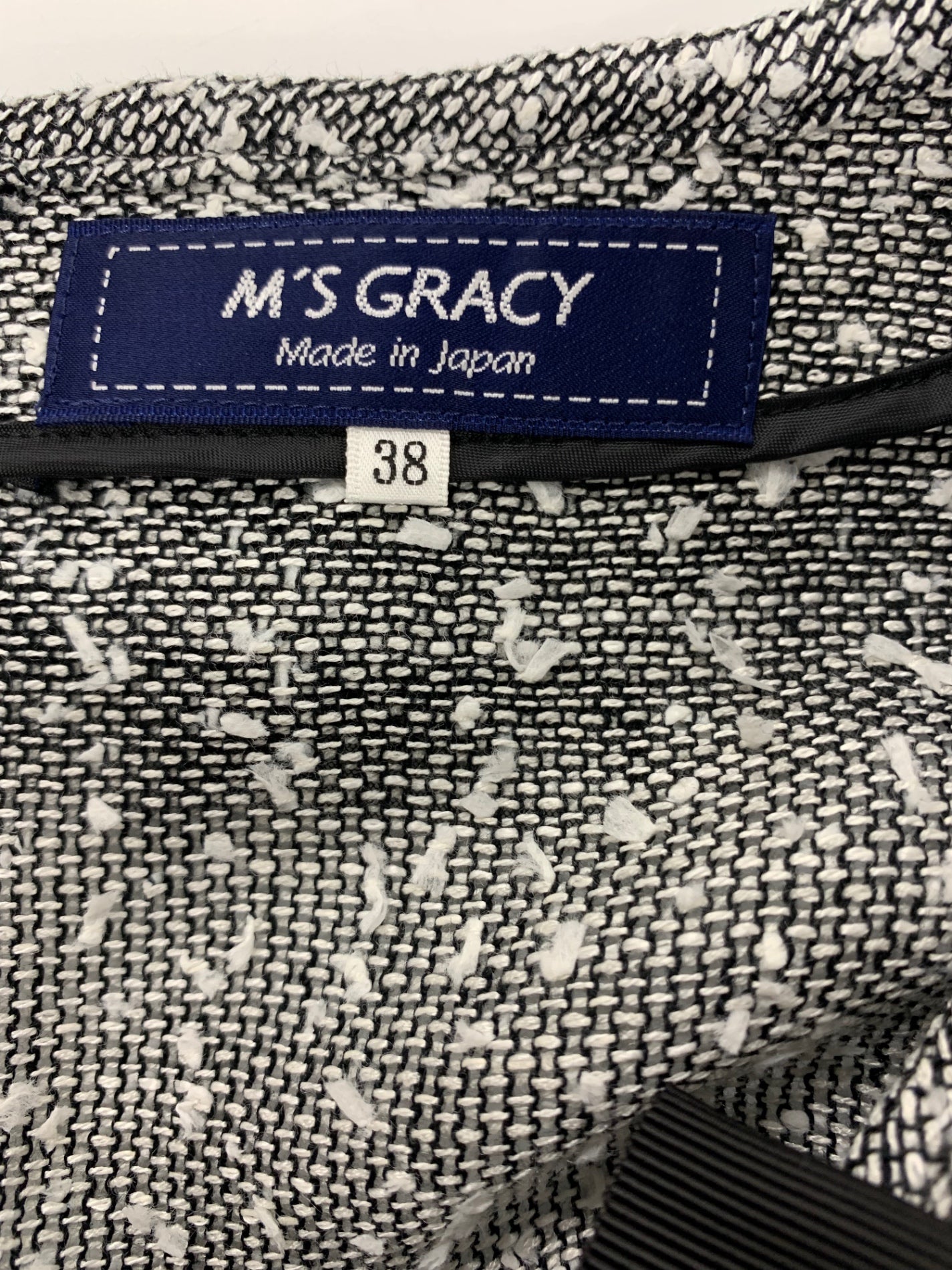 エムズグレイシー 110113 チュニック 38 ブラック サマーツイードチュニック ITB5OA1174LK