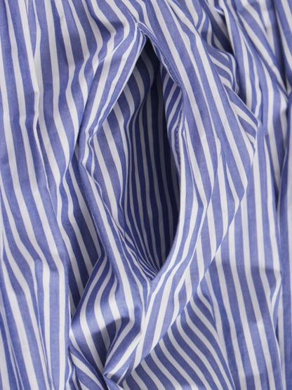 ブルックスブラザーズ コットン ストライプ ボウウエストベルト 100219438 マキシスカート 2 ブルー/ホワイト ITQXLEJY18ZG