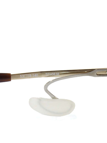 ネオジン ノーズパッドレス NJ2315S メガネ ゴールド/ブラウン メタルフレーム フルリム スクエア ITU9HLJHNGO3