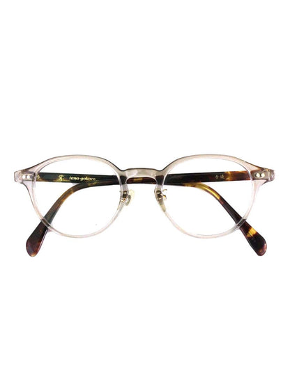 掌（タナゴコロ） T794 メガネ クリア/ブラウン 手造 べっ甲柄 セルフレーム ボストン ITPXUMYWVJ32