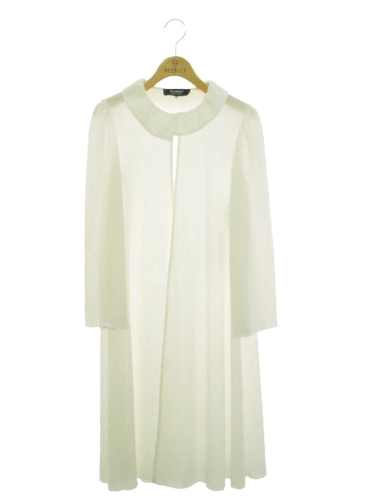 エムズグレイシー  ギャザー襟シアーケープ 414302 カーディガン 38 ホワイト ITRA7VYHT2GO