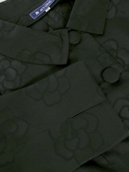 エムズグレイシー 924124 ジャケット 42 ブラック ブルゾン フラワーモチーフ IT8O37ZIHTPM