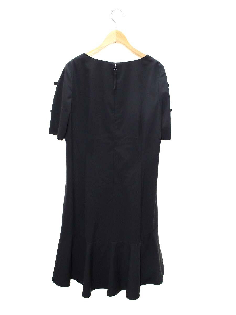 トゥービーシック W7J11-156-09 ワンピース 46 ブラック 袖リボン ITH8PVXSCTXU