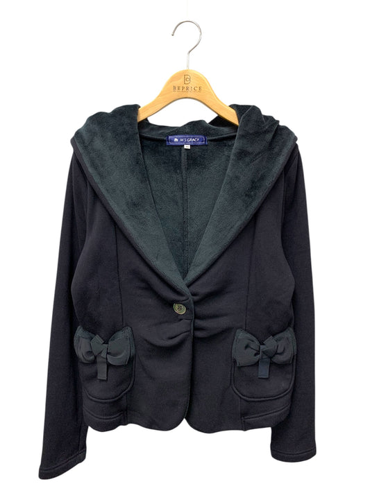 エムズグレイシー 624528 トップス 40 ネイビー フード リボン IT5J4SOQX0DK