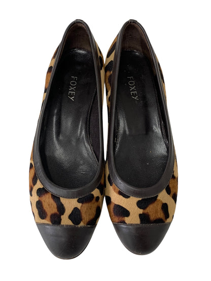 フォクシー バレエシューズ 36 ベージュ レザー ヒョウフェイクファー ITIBFBNIX0N8 【SALE】