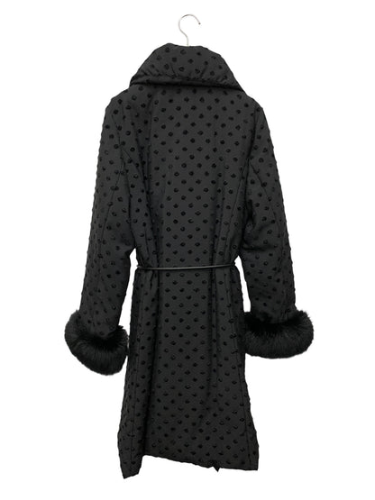 トゥービーシック W7A04-844-09 コート 46 ブラック フォックスファー 2way ドット IT552NS5PK9W