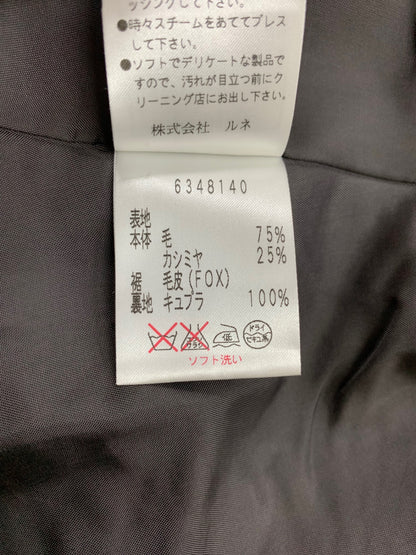 ルネ 6348140 ケープ 36 グレー ポンチョ フォックスファー ウール混 IT827137MWWW