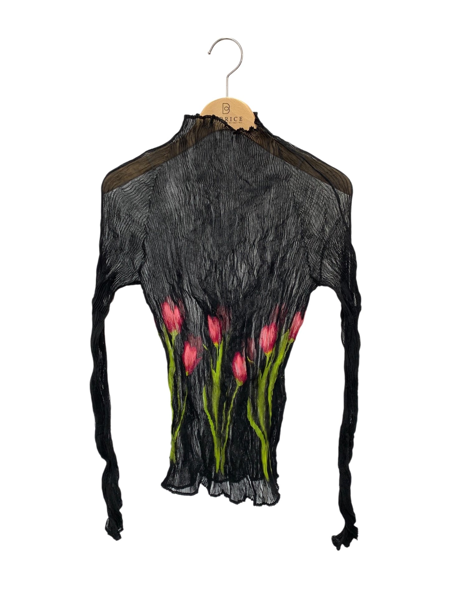 イッセイミヤケ IM12FJ959 プルオーバー 2 ブラック ボトルネック チューリップ シアー ITCDH19M8V4W