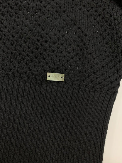 フォクシーブティック Cardigan Ellis 44408 カーディガン 40 ブラック アイレット柄 IT5GR5TQ0CVC