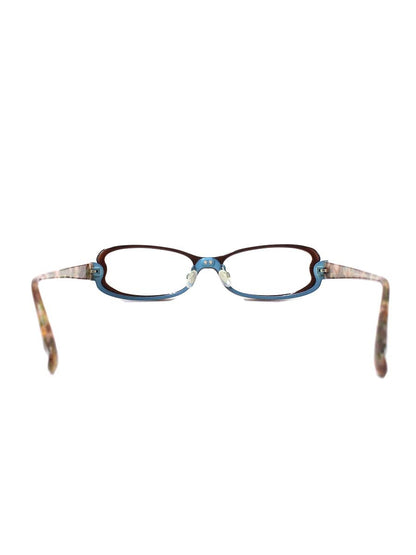 ベセペセ BP-3091 メガネ ブラウン/ブルー スクエア コンビフレーム IT25TZWGO980