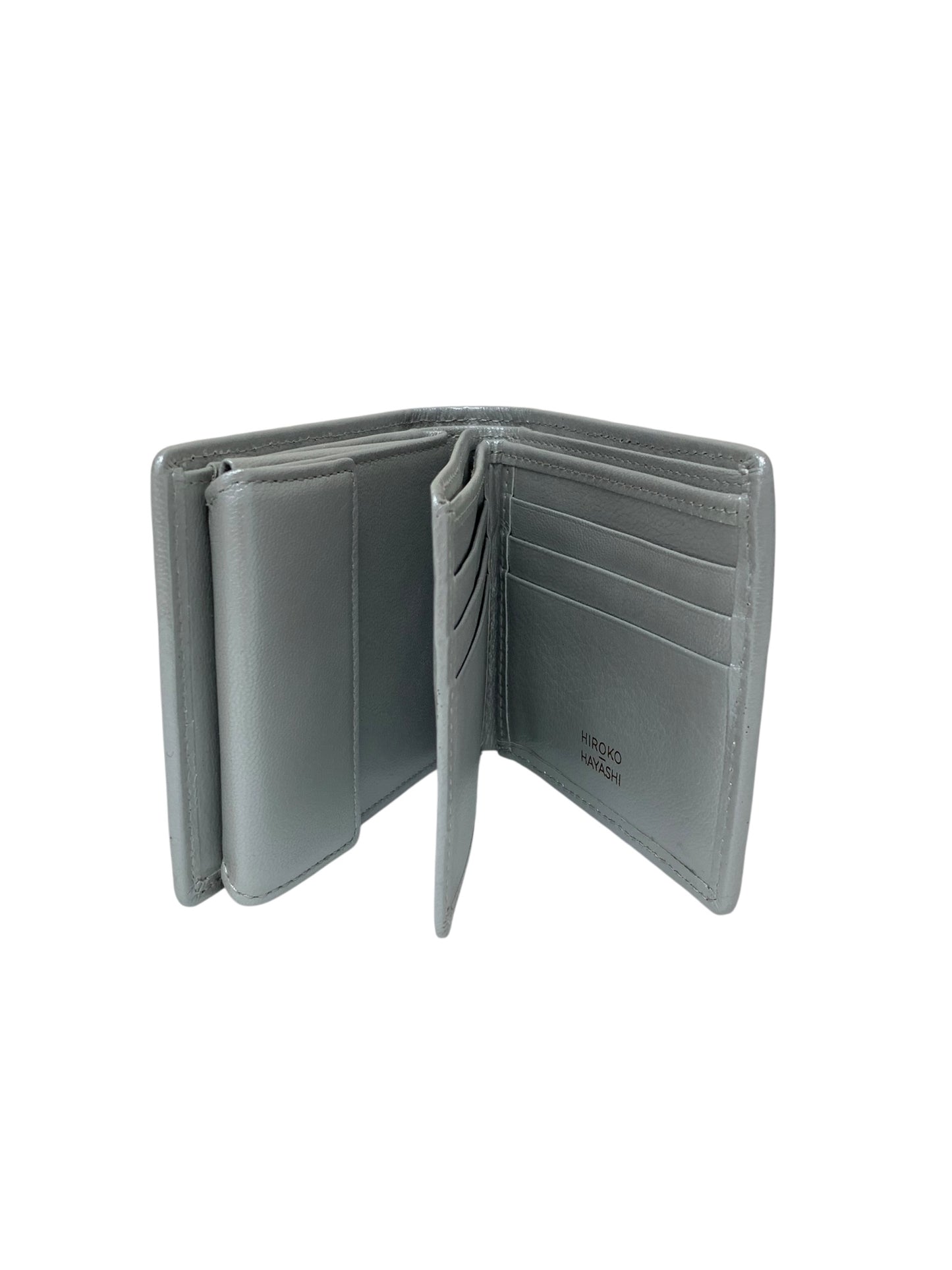 ヒロコハヤシ 709-11952 二つ折り財布 シルバー レザー IT59CFSBHDZ4