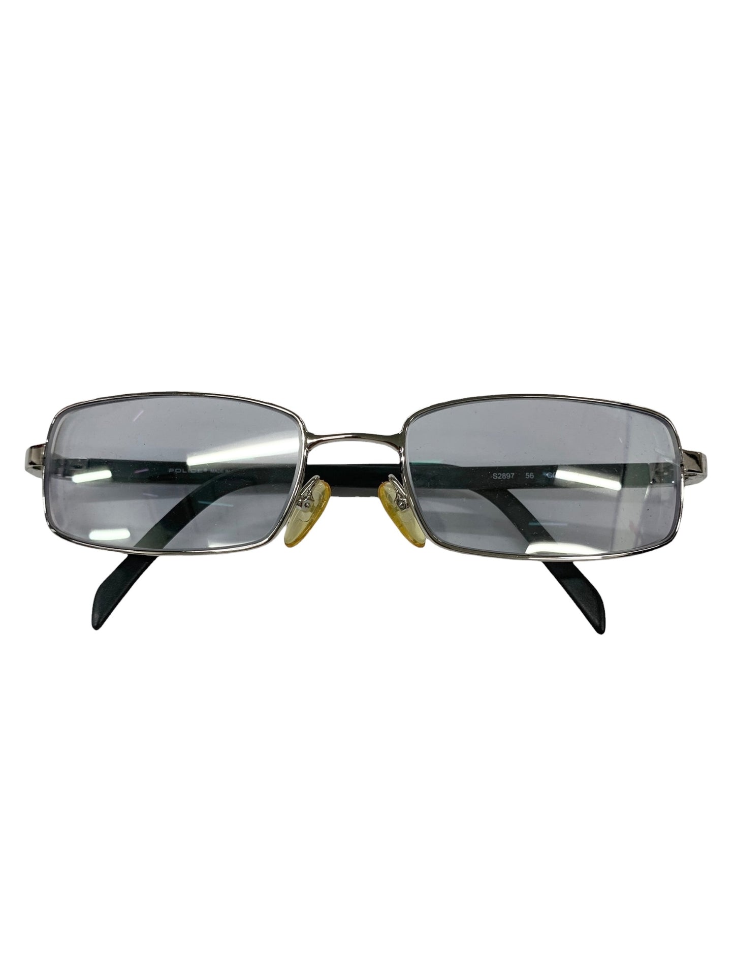 ポリス S2897 メガネ シルバー コンビフレーム フルリム スクエア IT0DNX4WSZQI 【SALE】