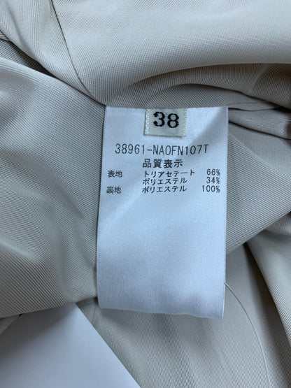 フォクシーニューヨーク Dress 38961 ワンピース 38 ベージュ スクエアネック ITTPAEWCMOTY