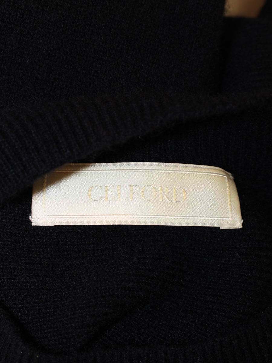 セルフォード カシミヤペプラム CWNT224024 ニット 38 ネイビー プルオーバー IT4E94XJNCH0