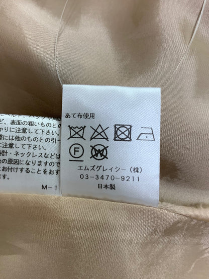 エムズグレイシー フラワーxリボン入りボーダージャガード 311302 ワンピース 36 ブラウン IT64RRNXDY0S