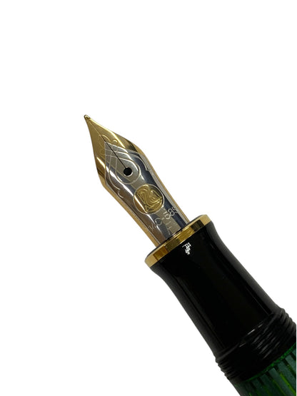ペリカン 万年筆 スーベレーン M400 グリーンストライプ F 14C IT5VLY332W84