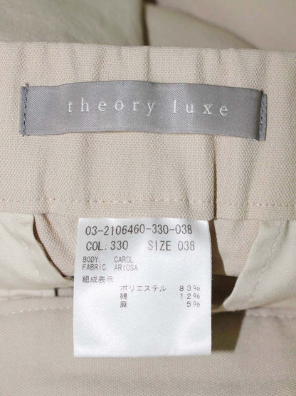 セオリーリュクス Carol ARISONA 03-2106460-330-038 テーパードパンツ 38 ベージュ リネン混 IT9BKNR2OU7K
