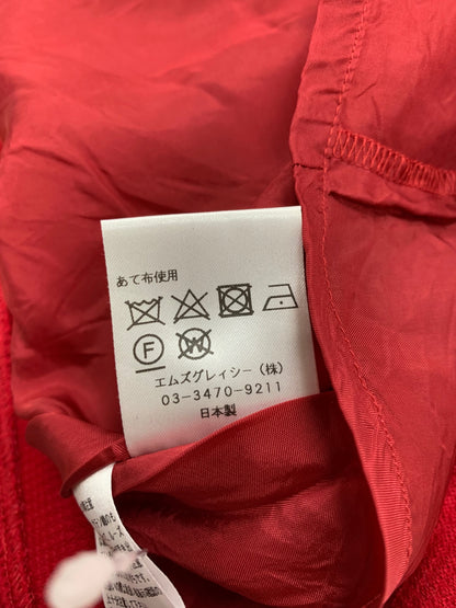 エムズグレイシー 917541 スカート 36 レッド ニット 花 ITINIE0ZN3B4