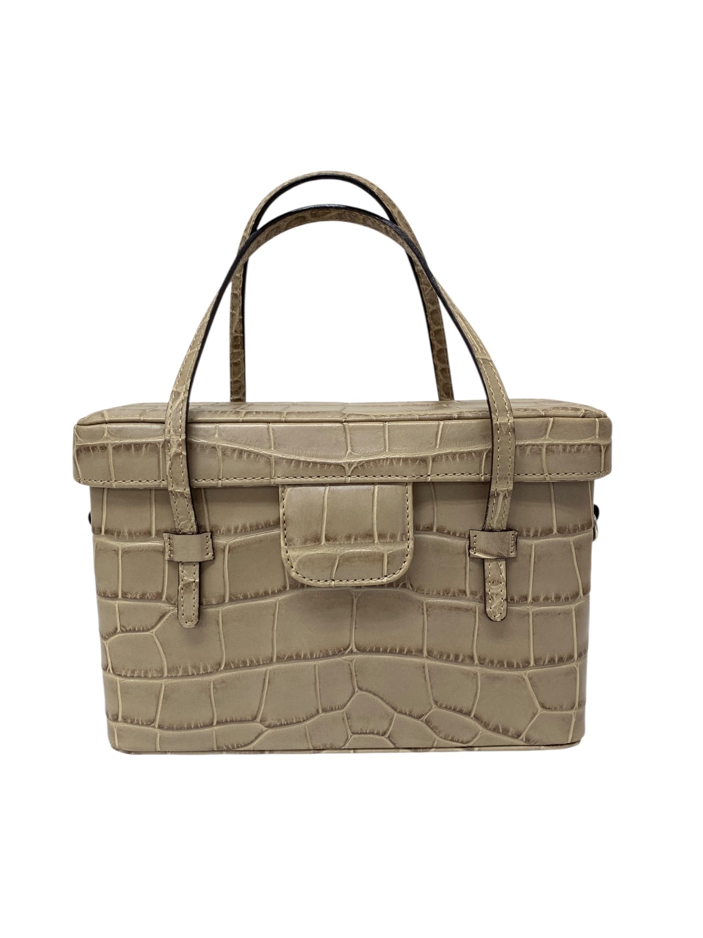 フォクシー ガトーショコラ バニティバッグ ベージュ レザー クロコ型押し 2way IT6M18WTCJDW