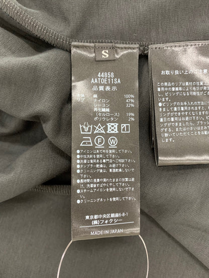 アディアム 44858 カットソー S ブラック ネック素材切替 ITVCCY94N03K