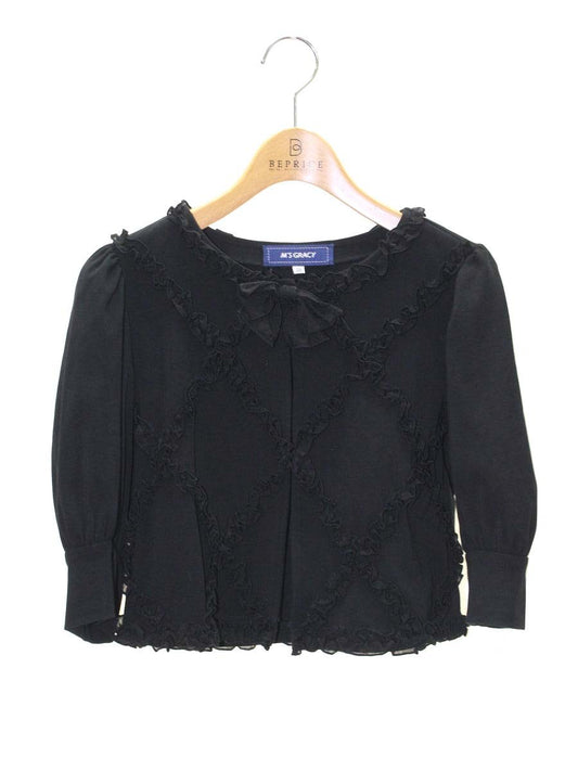 エムズグレイシー 215330 ボレロ 38 ブラック フリル カーディガン ITILKRHRWJHQ