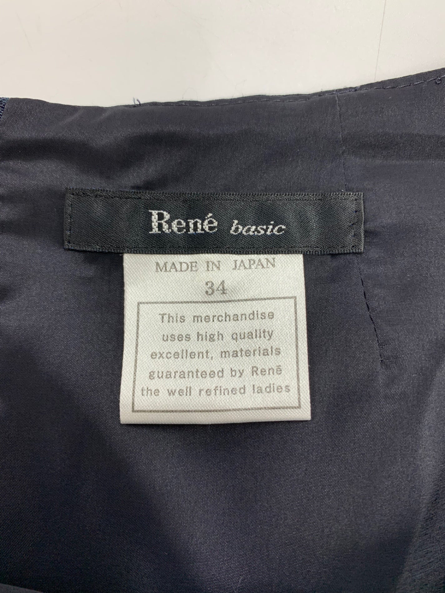 ルネ basic 5916230 ワンピース 34 ネイビー フレア ITFVDU1DLEV4