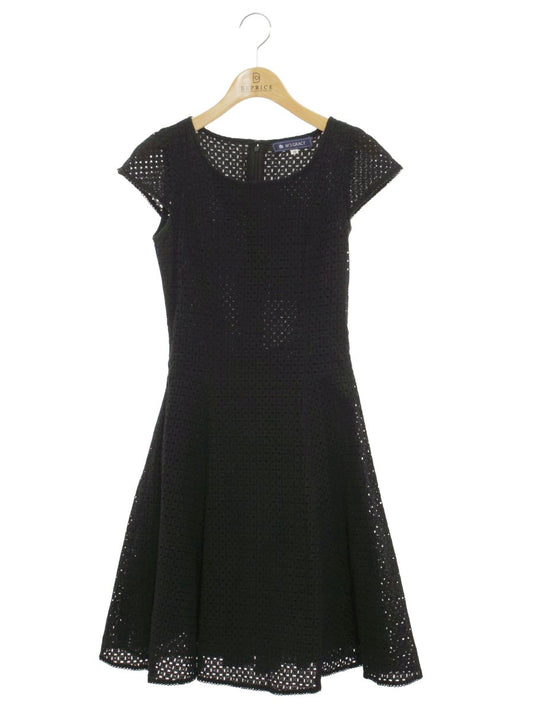 エムズグレイシー 221312 ワンピース 38 ブラック カットワーク ITZ3JL9S9OUS