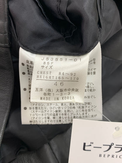 リキエルオム J53551-01 レザージャケット 46 ブラック ラムレザー ITIKELOUX3PS